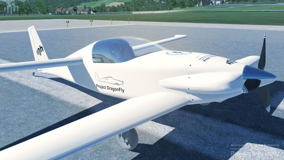 project dragonfly aeronautical & precision engineering inholland university of applied sciences delft the netherlands electric propulsion sustainable aviation simulation digital twin augmented reality small composites lightweight aircraft retrofit zero emission free Dutch initiative